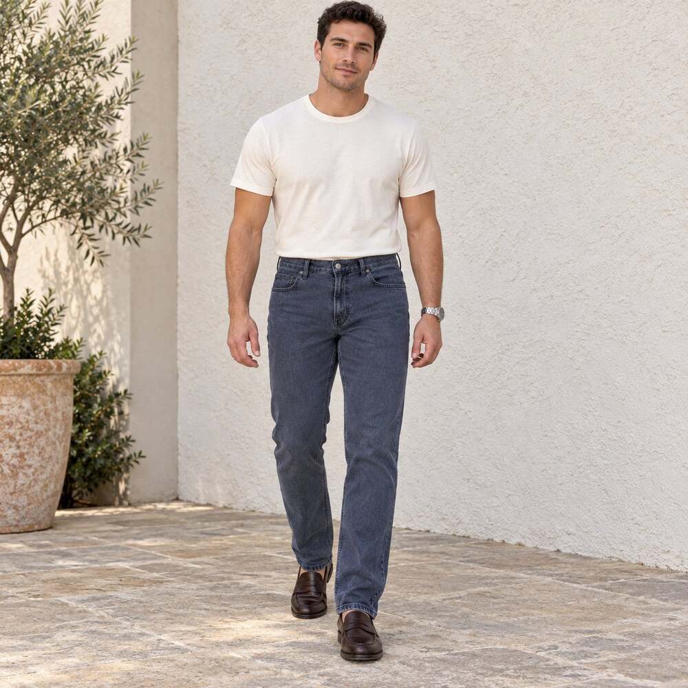Everlane Jeans Mens 38x30 Washed Black Slim Fit Stretch Denim Modern Minimalist